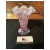 Fenton hand painted vase