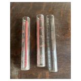 Three Rain Gauge Vials