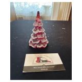 Red glass Christmas tree