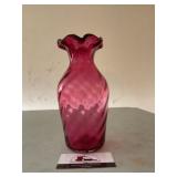 Cranberry Glass Vase