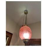 MCM cranberry hanging light