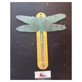 Metal dragonfly thermometer
