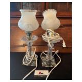 Vintage glass lamps