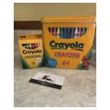 Sealed crayons Tin and box