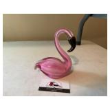 Blown Glass Flamingo Paperweight