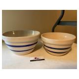 Roseville Blue Strip Stoneware Nesting Bowls