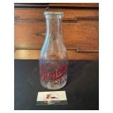Simons milk glass bottle