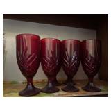 Six Red Goblets