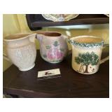 Three stoneware Pitchers