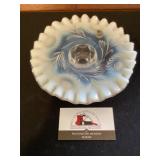 Fenton glass pedestal platter