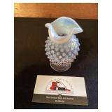 Hobnail glass vase