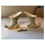 Red Wing Cornucopia Vases