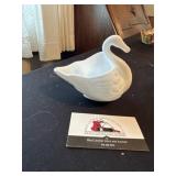Milk glass swan
