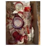 Red rim glassware
