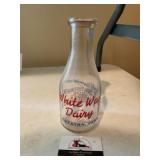 White Way Dairy Creston Iowa Milk Bottle