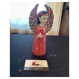 Hand carved praying angel