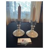 Pewter candle stick holders
