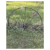 Vintage metal spoke wheel