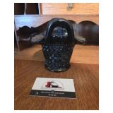 Black Amethyst Glass Basket