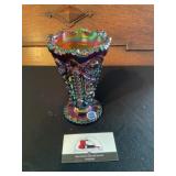 Iridescent imperial glass vase