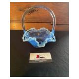 Blue glass vase