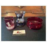 Hand painted glassware