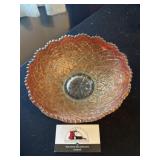 Marigold depression glass bowl