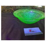 Uranium glass bowl