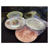 Plates, platters and depression glass