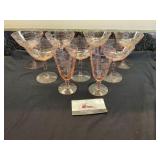 Etched Pink stemware