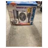 Window or floor convertible fan