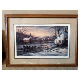 Framed Terry Redlin 'Together for the season'