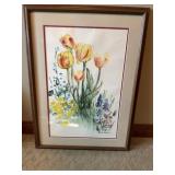 Framed flower wall decor