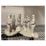 Stoneware Nativity scene
