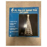 6 foot pre lit spiral tree