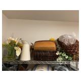 Shelf of baskets