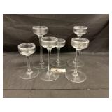 Glass candle holders