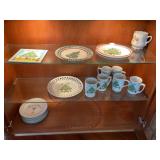 Christmas dish set and misc dishes