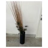 Metal Decor with Peacock feathers