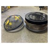 Plastic Chargers and misc Servingware