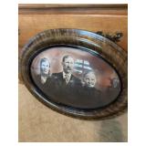 Vintage framed bubble glass photo