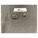 Bracelet Marked Sterling. Unmarked Ring