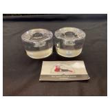 Glass candle holders