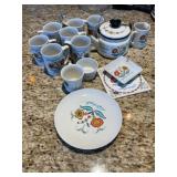 Berggren Swedish tea pot and dish set