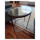 Metal and Glass Side Table