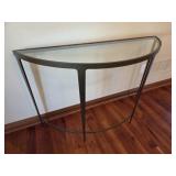 Metal and Gkass Hallway Table