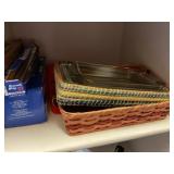 Glass pans, baskets