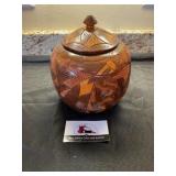 Wood carved canister