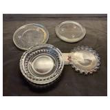 Glass trivets and ash trays