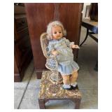 Step stool and doll